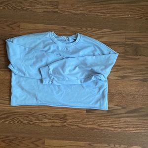 Light Blue Cropped Sweatshirt